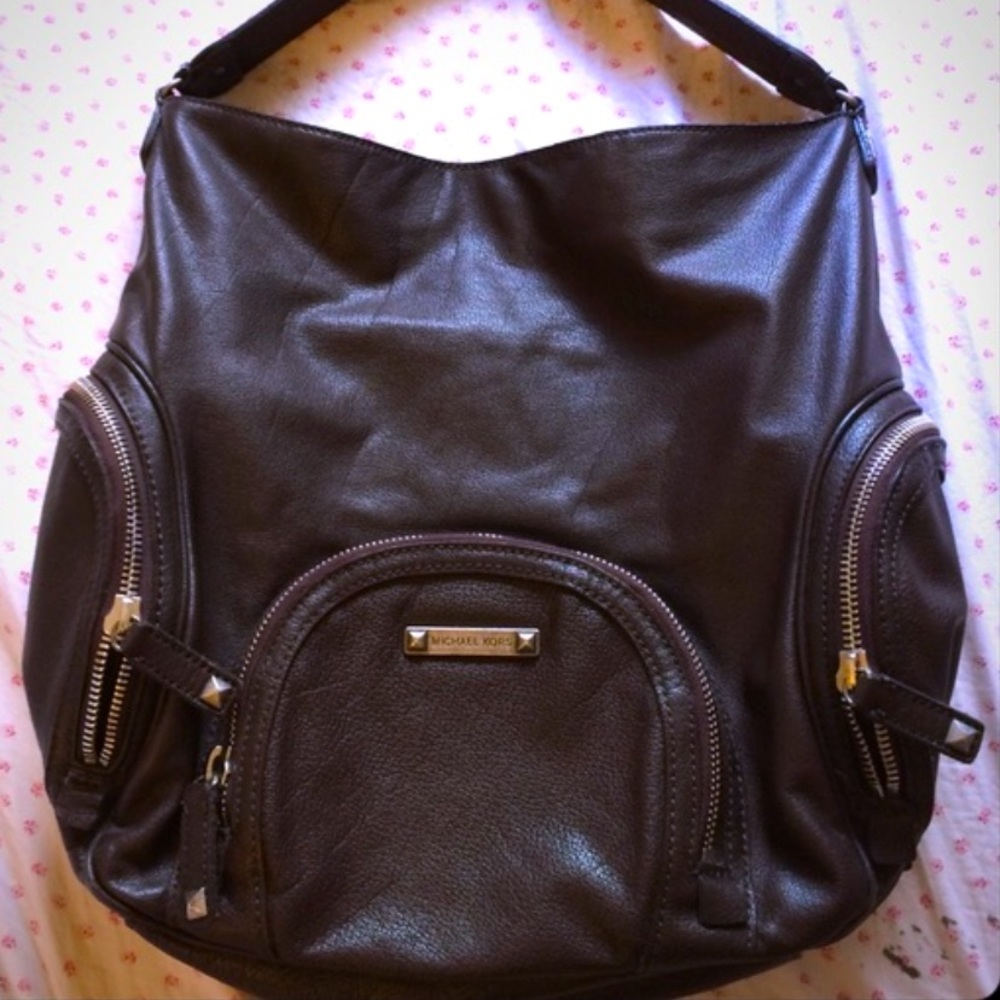MK brown leather purse